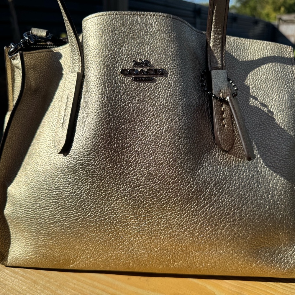 Coach Metallic Gold Shoulder Bag